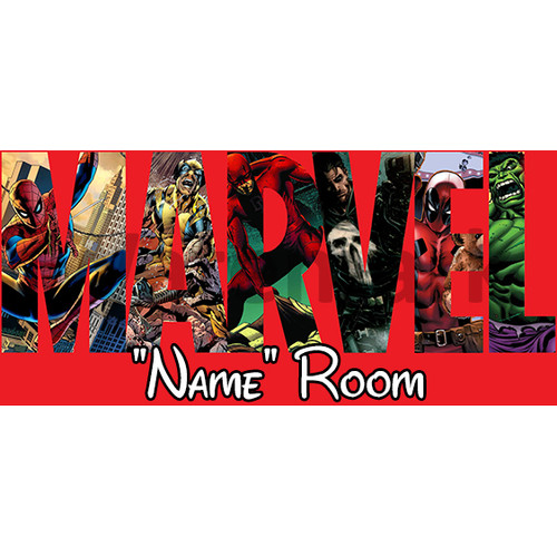 Marvel bedroom door sign - door,