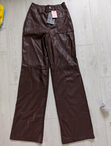 Prettylittlething brown faux - prettylittlething,