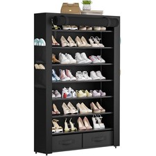 OYREL Tall Shoe Rack Dustproof Cabinet Large Capacity 8 Tier Shoe Organizer,3...