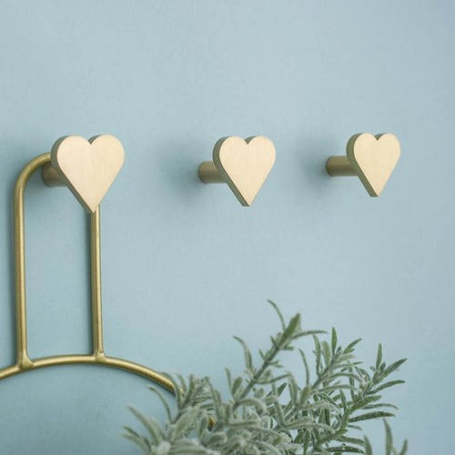 Solid brass heart style wall - style,