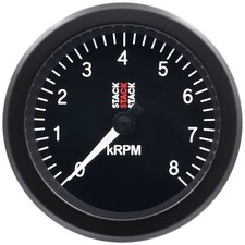 Stack ST100 85mm Track Race Car Tachometer | 0-8,000 Rpm | Black Dial Face