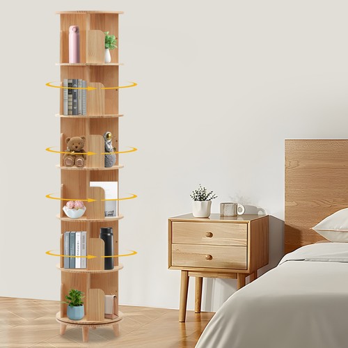 Tier rotating bookshelf 360 - tier,