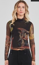 Desigual Top Womens Friends Long Sleeve T Shirt Multicoloured X Large rrp €79.95