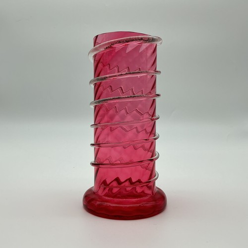 Antique cranberry glass vase - antique,