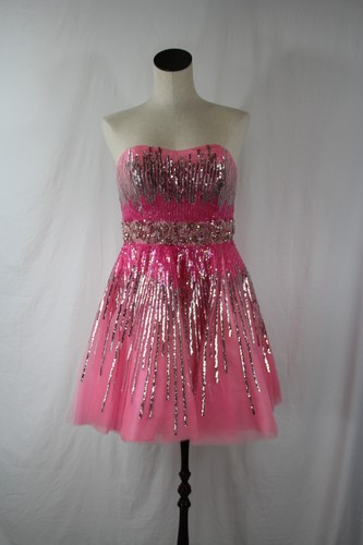 Jovani pink strapless beaded - jovani,