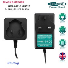 10.8/12V Li-ion Battery Charger For Black&Decker LB12 LBX12 BL1310 LDX112 HPL106