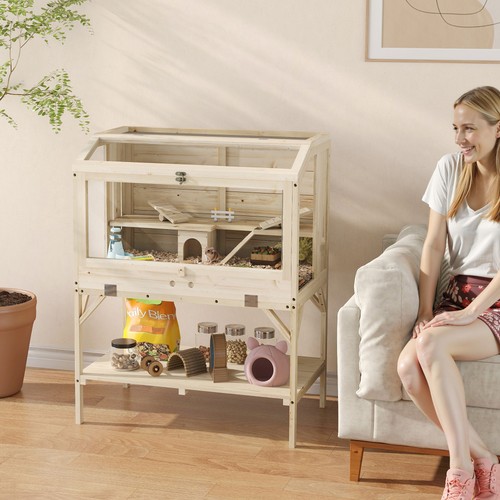 Wooden hamster cage tier - wooden,