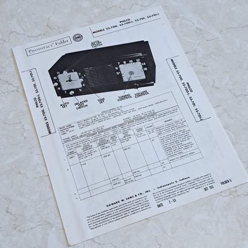 Philco manual 700 - philco, 53-701
