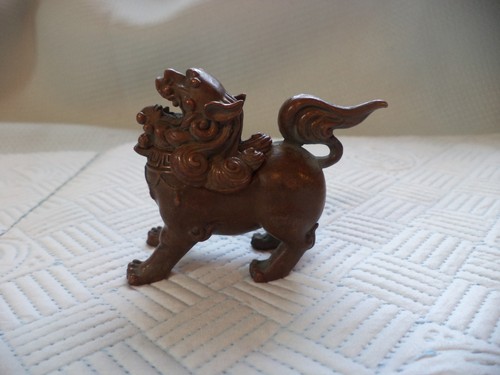 Chinese bronze foo dog - bronze,