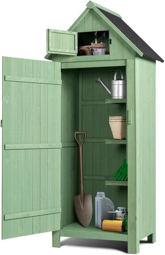 Outdoor wooden storage shed - wooden,