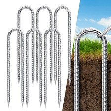 6x U Shaped Ground Anchors