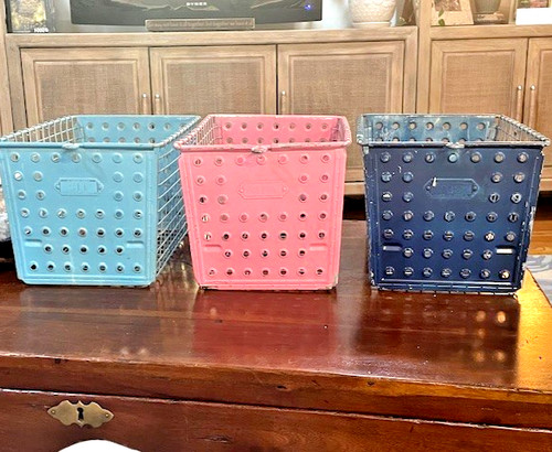 Vintage steel locker baskets - vintage,