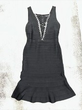 Herve Leger Klara Black Silver