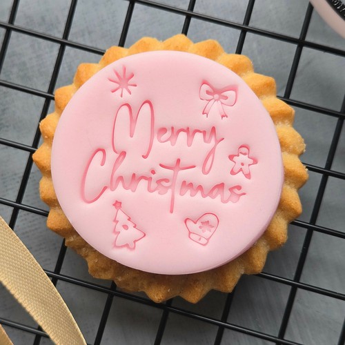 Merry christmas cookie stamp - cookie,