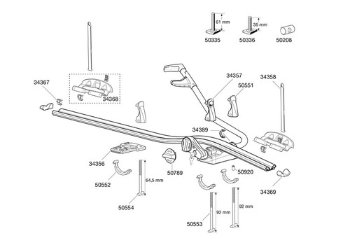 Thule proride 591 - proride, mounted