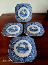 Phoenix Ware Pastoral Ceramic Octoganal Side Plates X 6