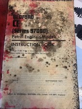 BEDFORD CF (Series 97000) Petrol Engine Models, Instruction Book From Sept 1971.
