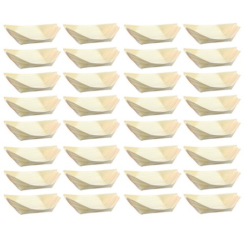 100 pcs mini sushi wood - wood, boat