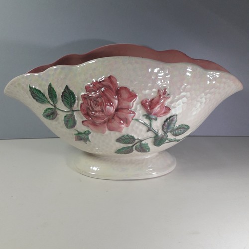 Maling lustre ware vase roses - maling,