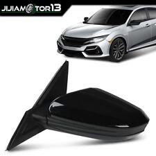 Fit For Honda Civic 16-21 1.5 2.0L Left Driver Black Power Heated Mirror w/5-Pin