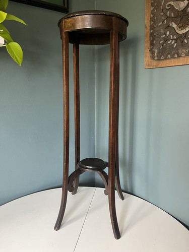 Antique mahogany plant stand - mahogany,