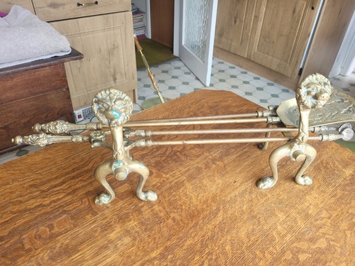 Victorian solid brass lion - brass,