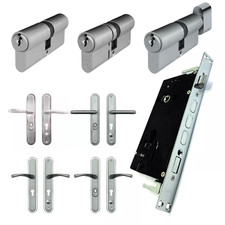 Hooply Lock, Handle & Euro Cylinder Set | Steel Container Door Locks Handles Kit