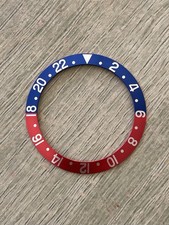 PEPSI BEZEL INSERT ALUMINIUM FOR ROLEX BLUE / RED GMT MASTER 1675 16750 Red Back