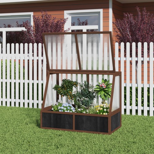 Wood mini greenhouse planter - mini,