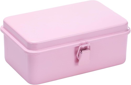 Pink metal tool box - metal,