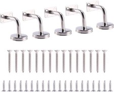 5 Pack Stair Handrail Bracket with Screws for Square Tubing Stainless Wall Mount
