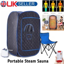 Large Steam Sauna Spa Tent Room Home Relaxation Health Benefit with Chair UK