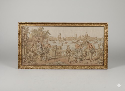 Framed antique french tapestry - framed,