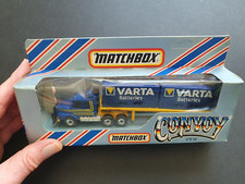 MATCHBOX CONVOY  CY-18  SCANIA DOUBLE CONTAINER TRUCK VARTA BATTERIES UNPUNCHED