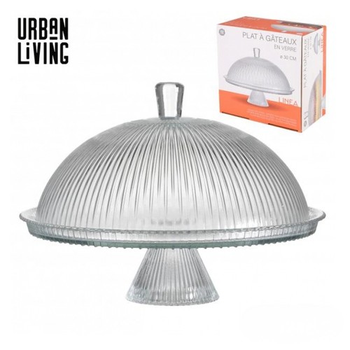 Glass cake stand with - cake,