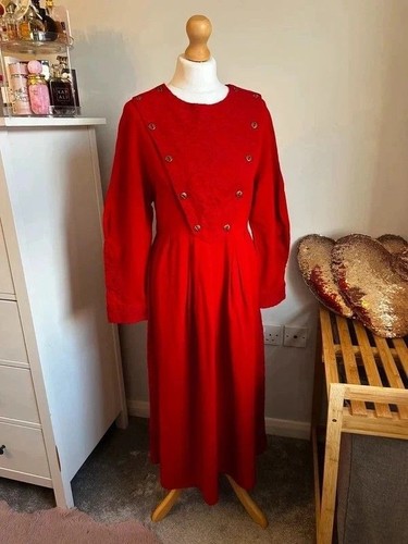 Handmade red vintage maxi - red,