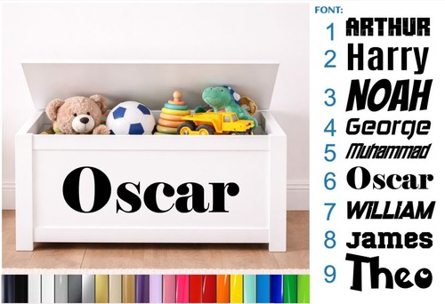 Personalised toy box name - personalised,