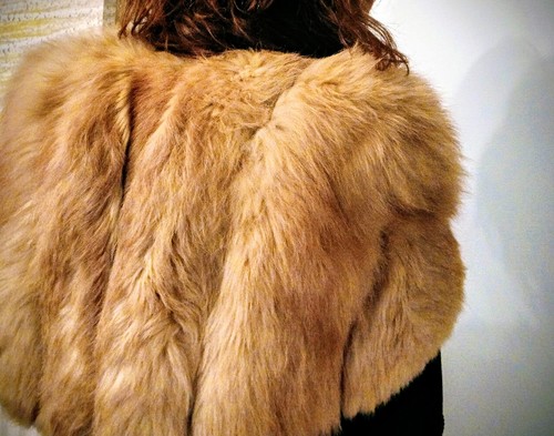 Vintage real red fox - real, fur