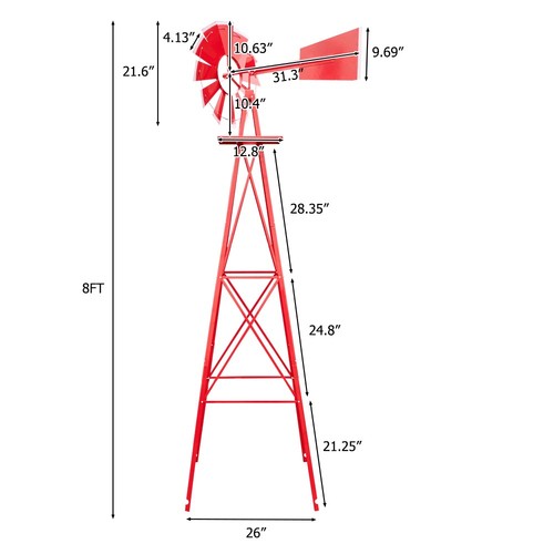 8ft weather steel iron - weather,