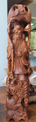 Large vintage hardwood carving - vintage,