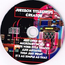 WURLITZER ROCK-OLA SEEBURG JUKEBOX TITLE STRIP CREATOR 60 DESIGNS AND COLOURS