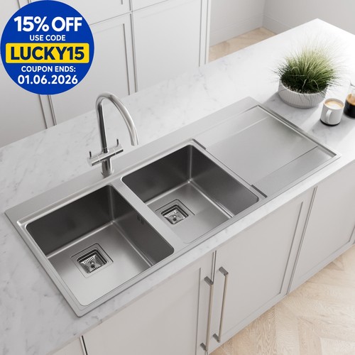 Kitchen sink double bowl - kitchen, 2.0