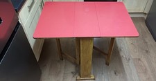 Vintage Folding table with laminated plastic top 90cm x 60cm Red CAVE