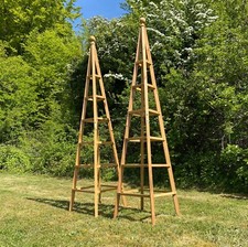 Wooden Garden Obelisk 1.9m (Set of 2) Pyramid Climbing Plant Support Trellis