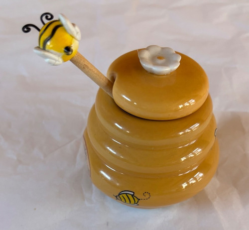 Vintage ceramic honey - ceramic, beehive