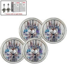 4pcs 5.75inch Round Crystal Clear HeadLights For BMW E30 3 Series Bulbs Bosch