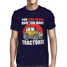 1Tee Mens You Can Never Have Too Many Tractors Farming T-Shirt