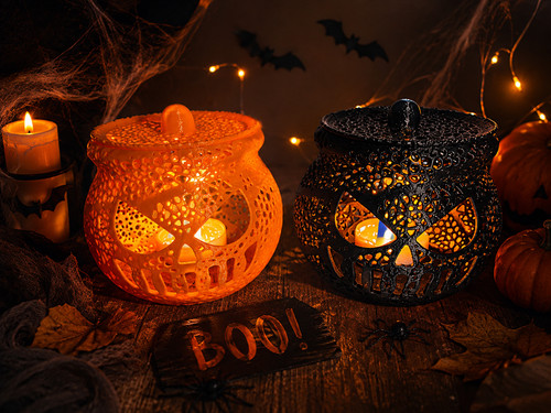 Halloween cauldron light led - halloween,