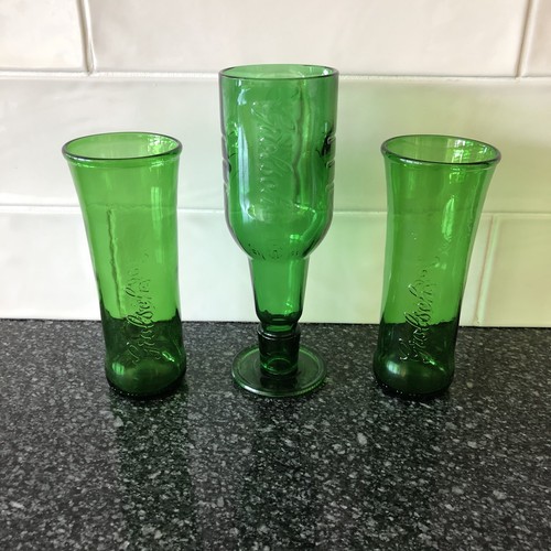 Vintage grolsch green glasses - vintage,
