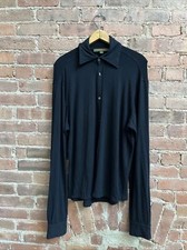 Vintage Katherine Hamnett Men’s Shirt, Sz Large, Black Jersey,  Italy